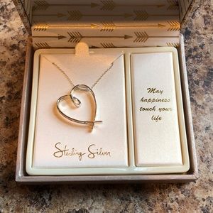 Sterling silver heart necklace